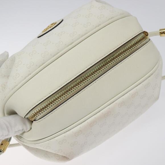 GUCCI Micro GG Supreme Shoulder Bag Pvc White Gold - Picture 6 of 16